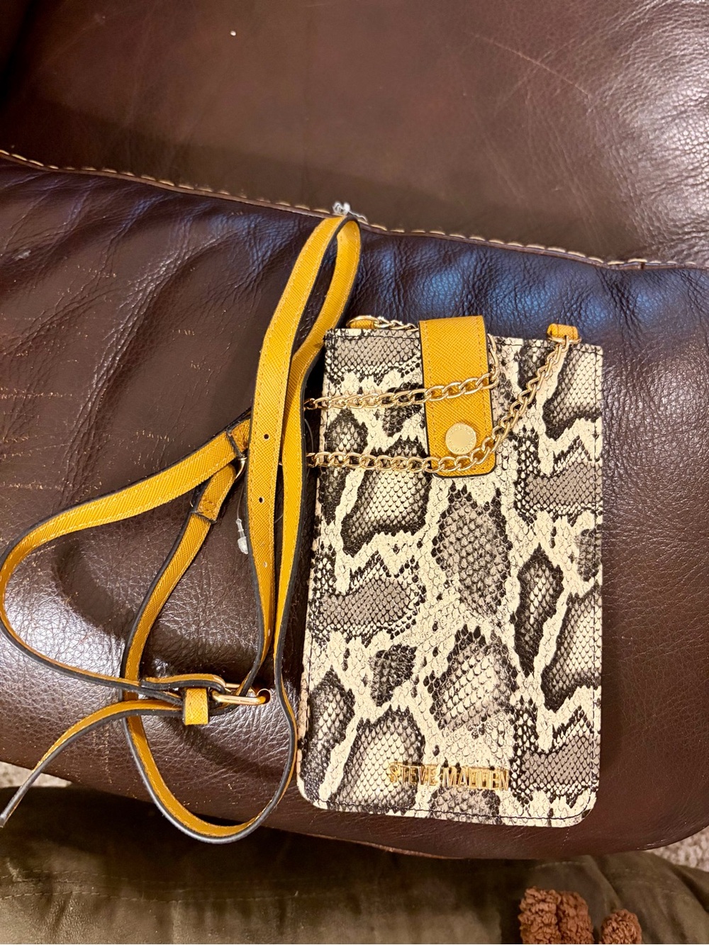 Steve Madden Snake Print Crossbody Bag